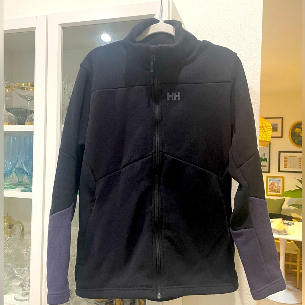 Helly Hansen Black Sweatshirt Full Zip Size Large